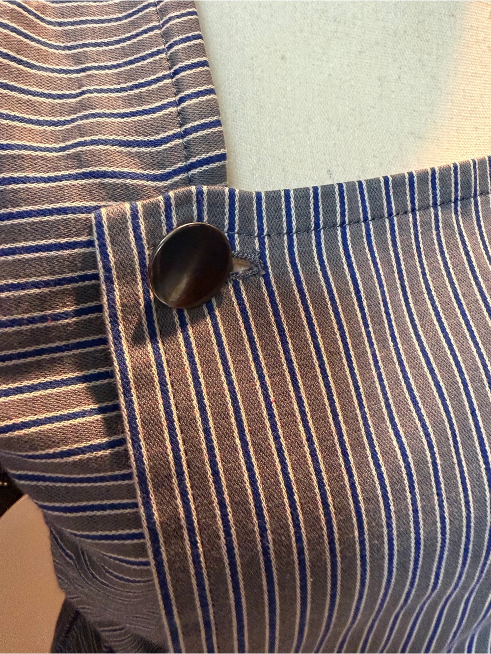 Christian Dior 1980’s Cotton Pinstripe Dress Size 9 - Picture 16 of 17